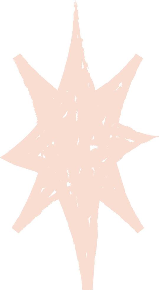 Crayon Textured Starburst vector