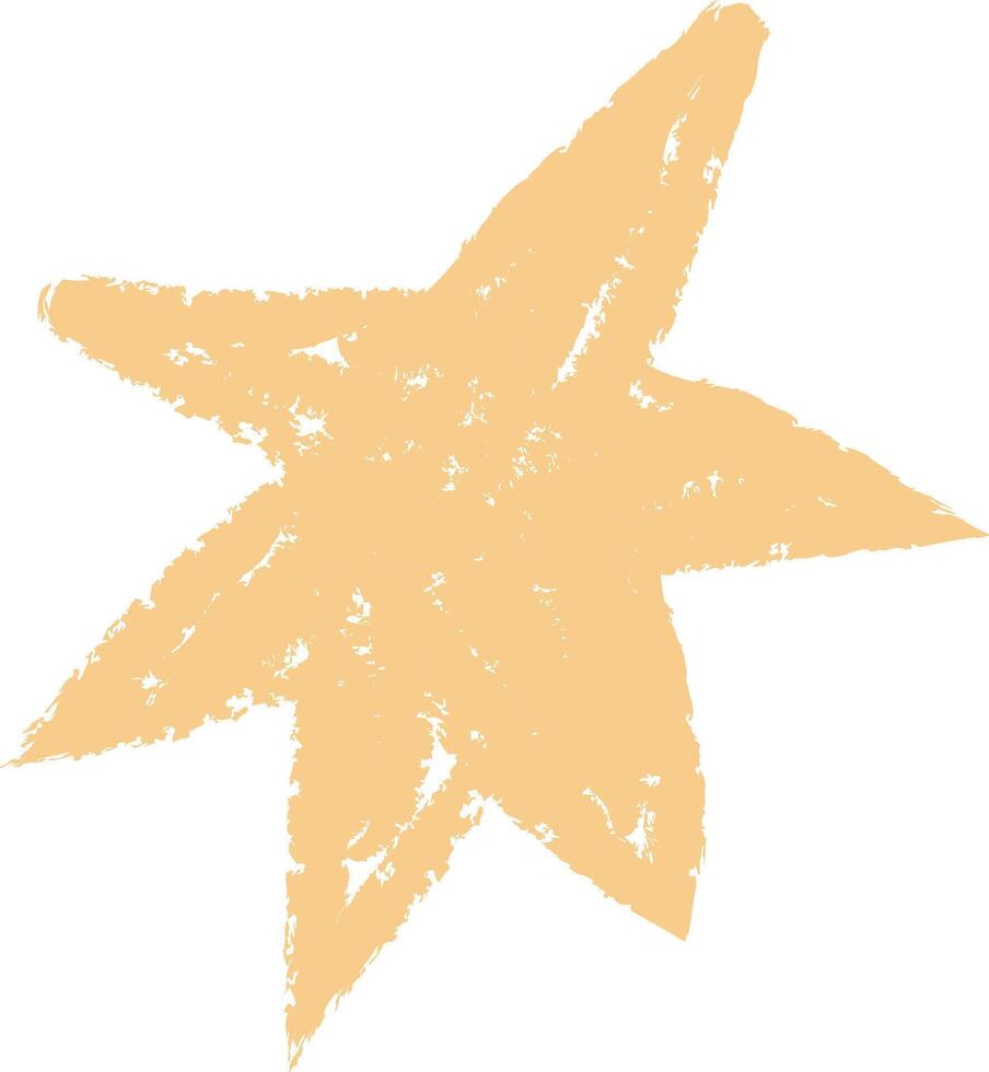 Crayon Star with Textured Finish vector