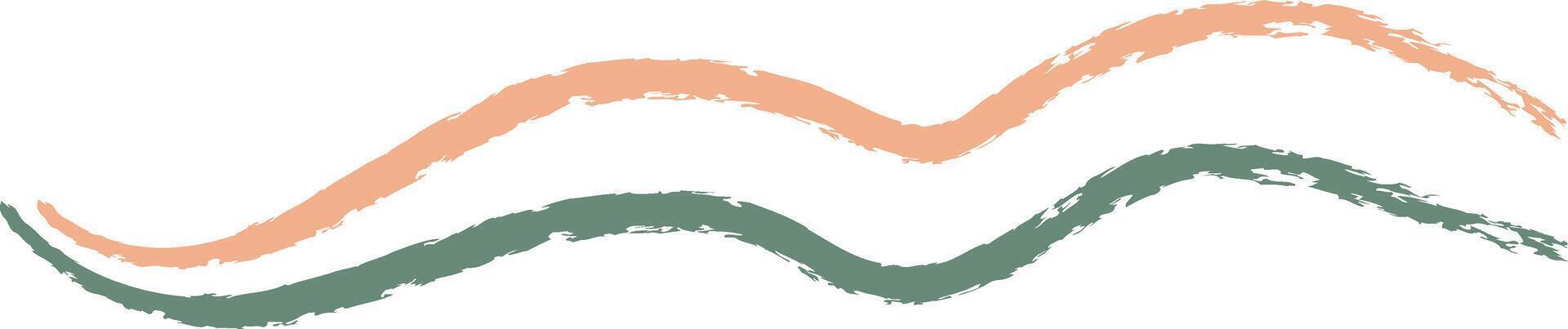Wavy Crayon Brush Strokes Element vector