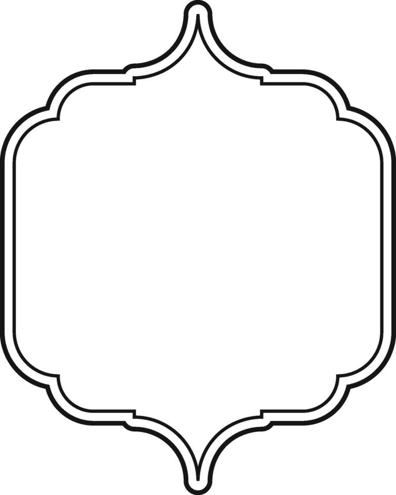 Retro Ornate Frame Outline vector