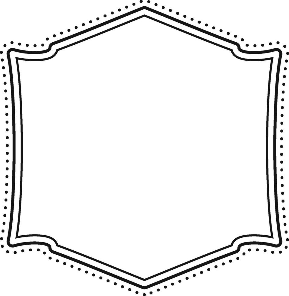 Elegant Shield Frame Outline vector