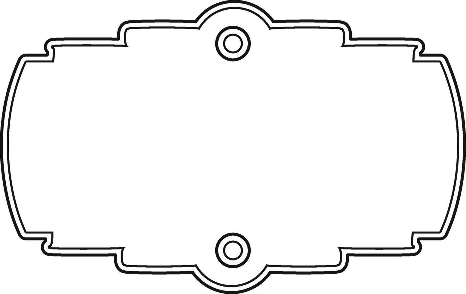 Ornate Label Frame vector