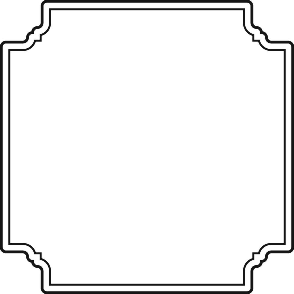 Elegant Geometric Frame Outline vector
