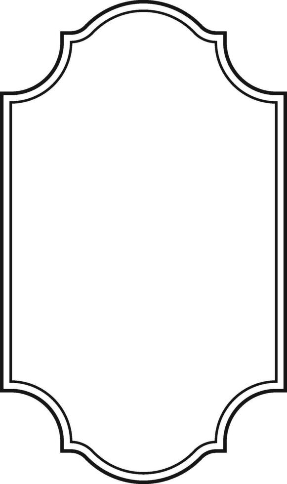 Elegant Ornate Frame Outline Element vector