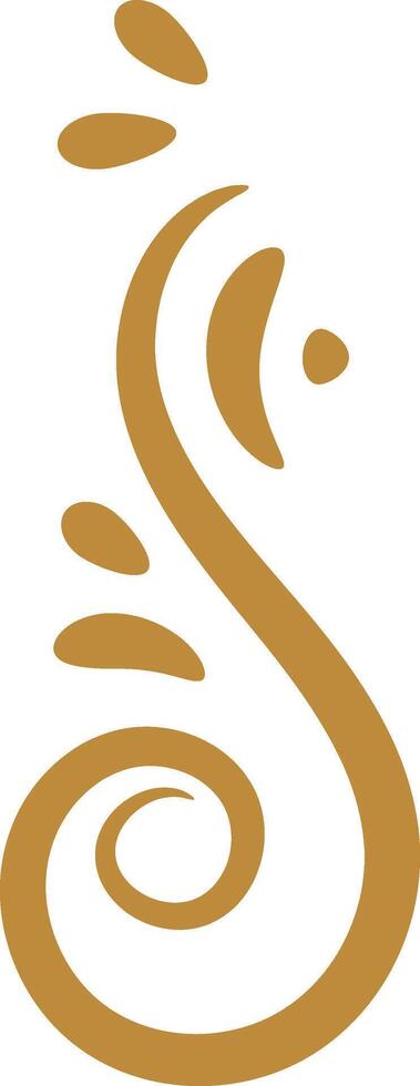 Vintage Decorative Swirling Line Sign vector