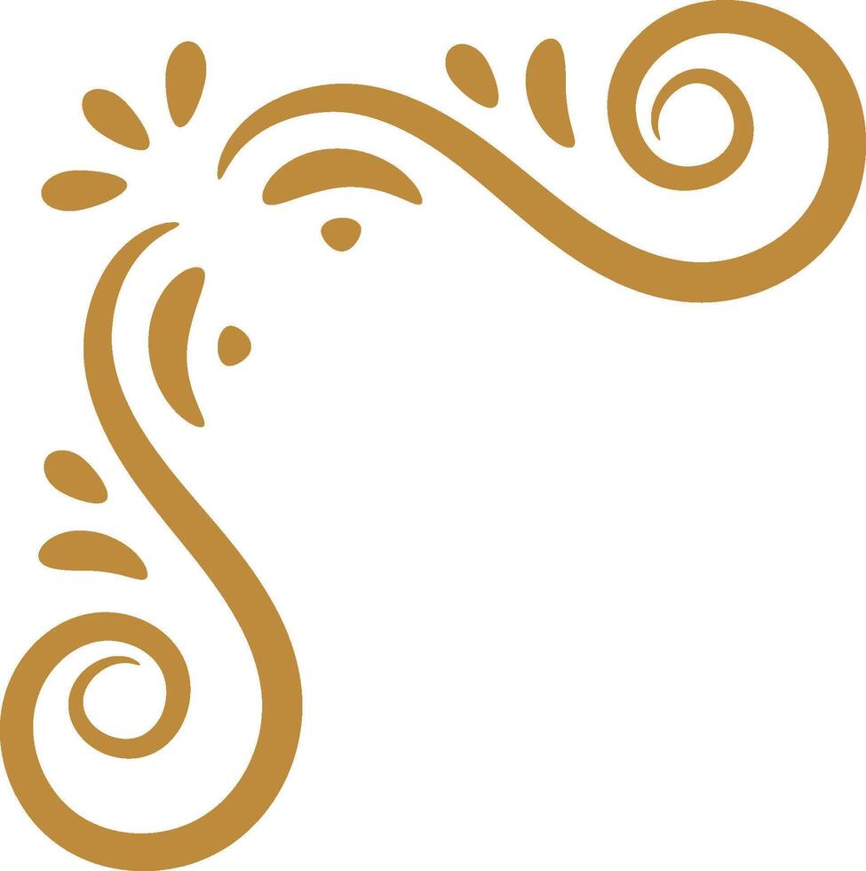 Vintage Decorative Corner Frame Element vector