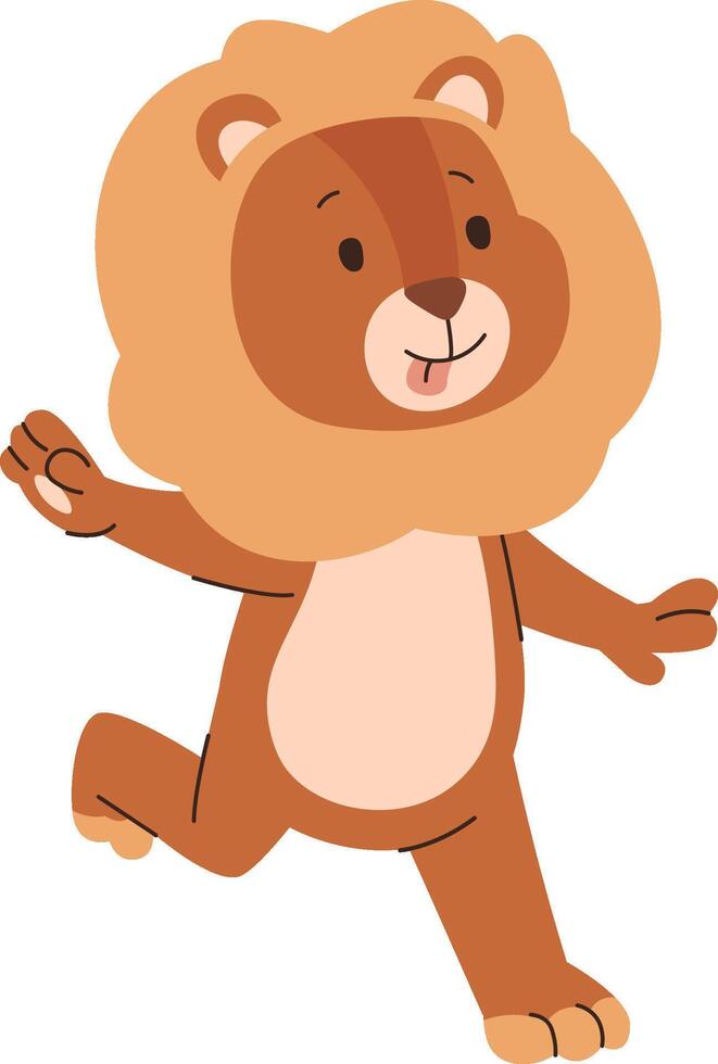 Cartoon Lion Walking vector
