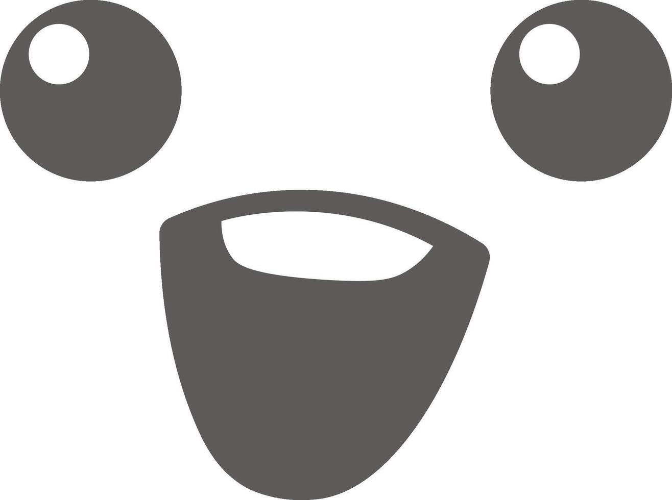Minimalist Happy Face Expression vector