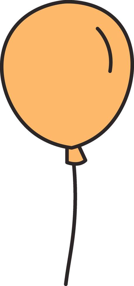 Simple Balloon with String Design vector
