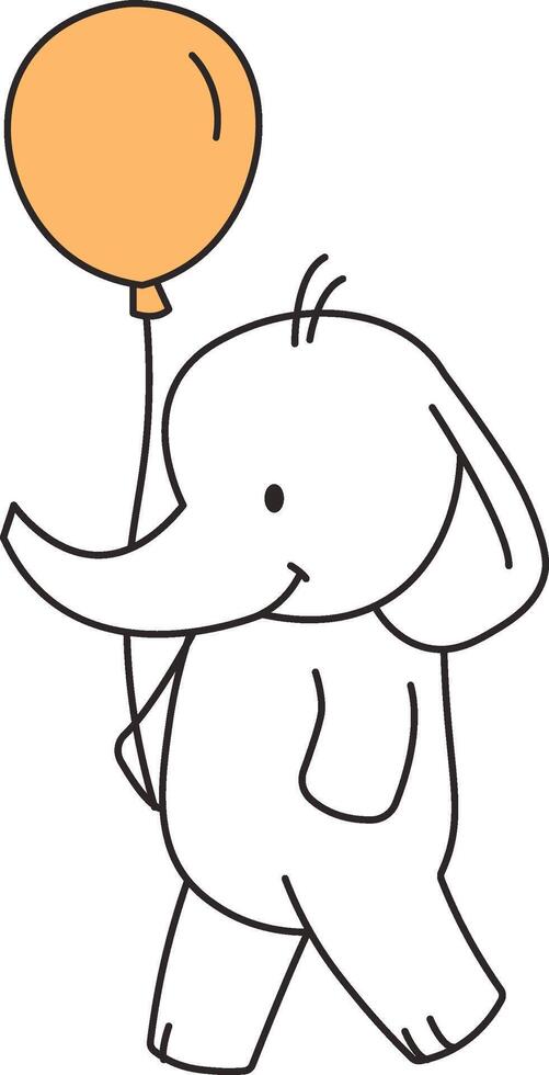 Elephant with Balloon vector