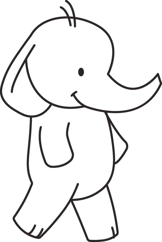 Walking Elephant Cartoon Character vector