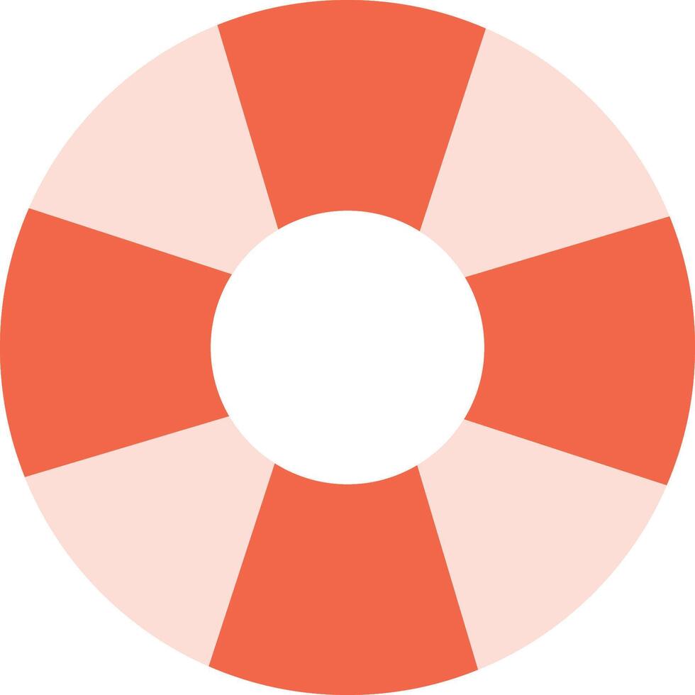 Lifebuoy Icon with Bold Segments vector