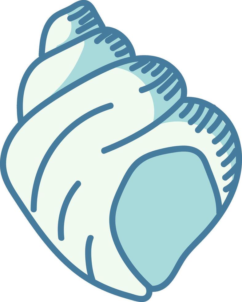 Spiral Seashell Drawing Design vector