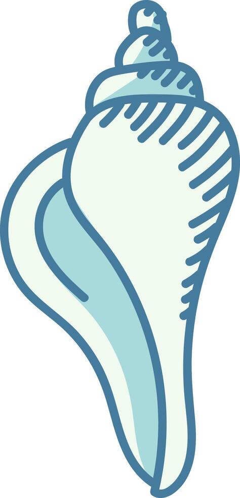 Stylized Conch Shell Drawing vector