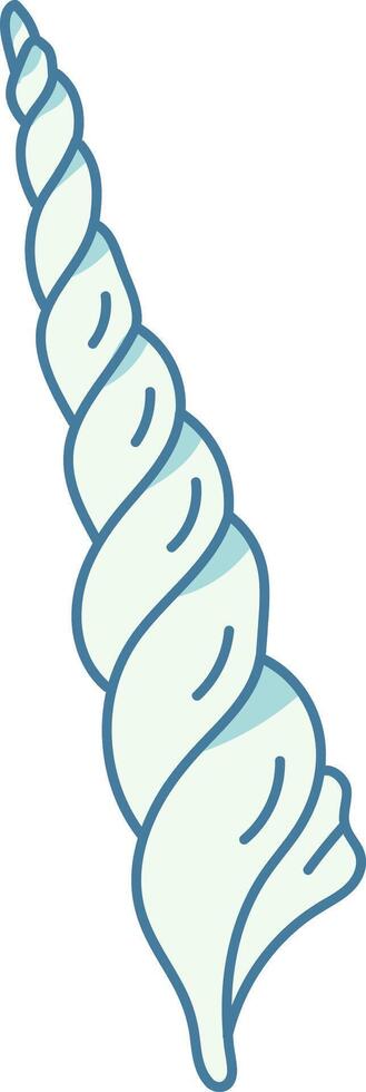 Spiral Seashell Drawing Style Element vector
