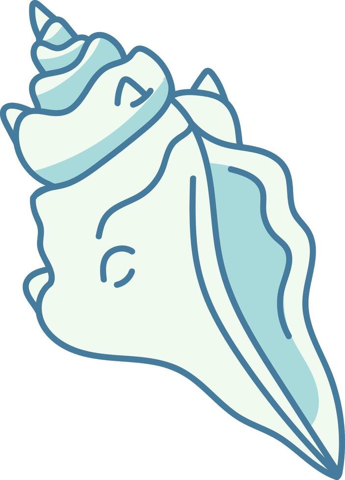 Stylized Seashell Outline vector