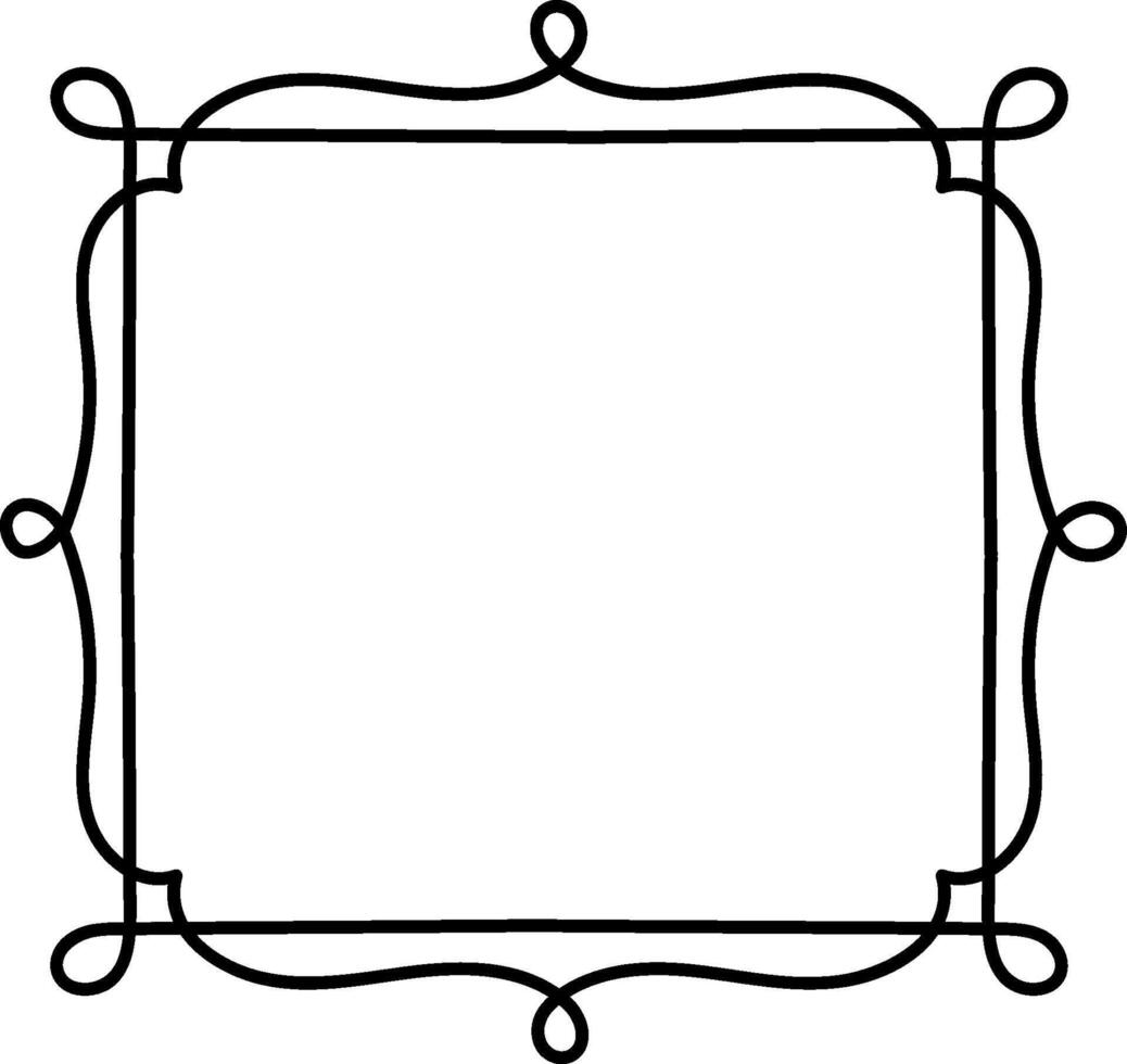 Elegant Ornamental Square Frame vector