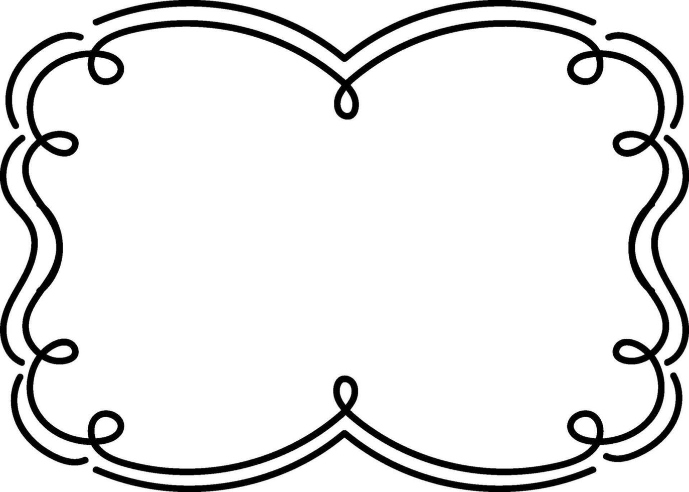 Elegant Ornate Frame Lined Decor vector