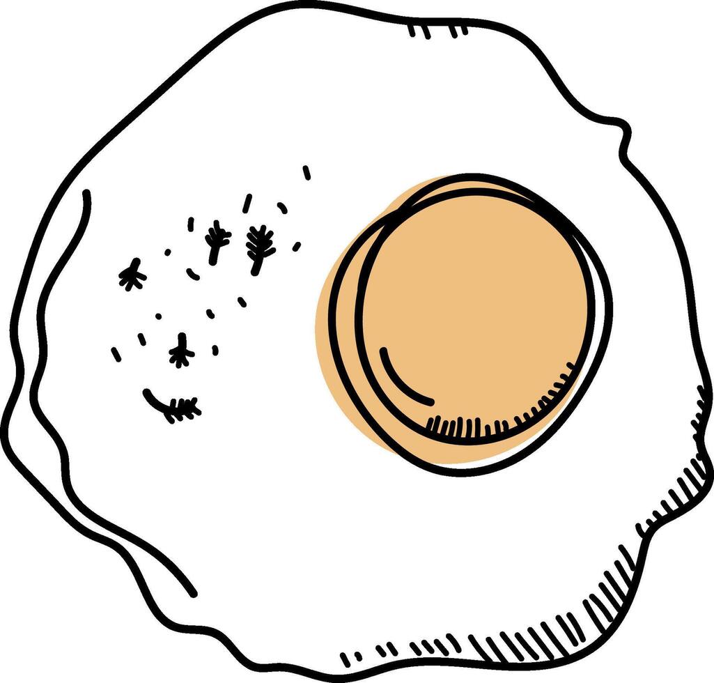 Sketch of a Fried Egg vector
