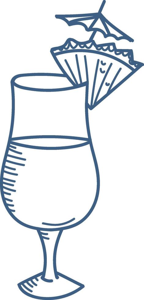 Tropical Cocktail with Umbrella vector