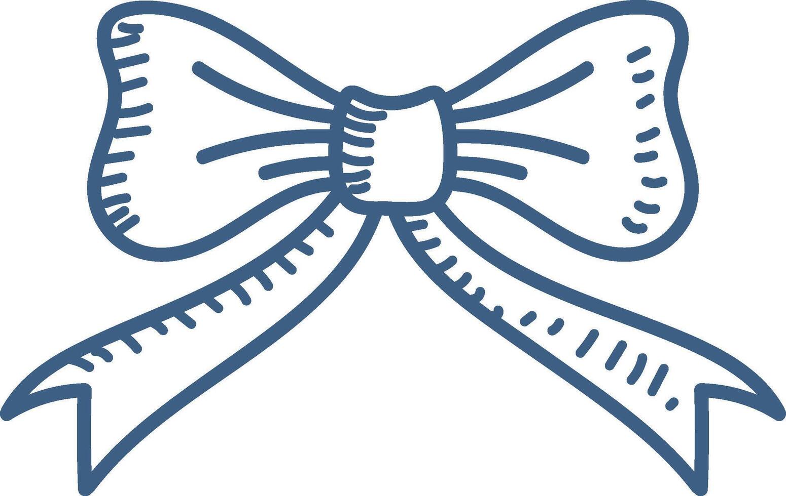 Elegant Ribbon Bow Drawing vector
