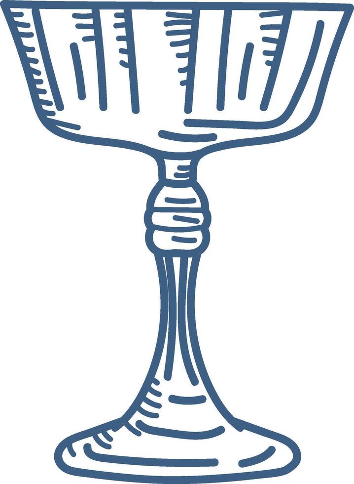 Hand-Drawn Vintage Glass vector