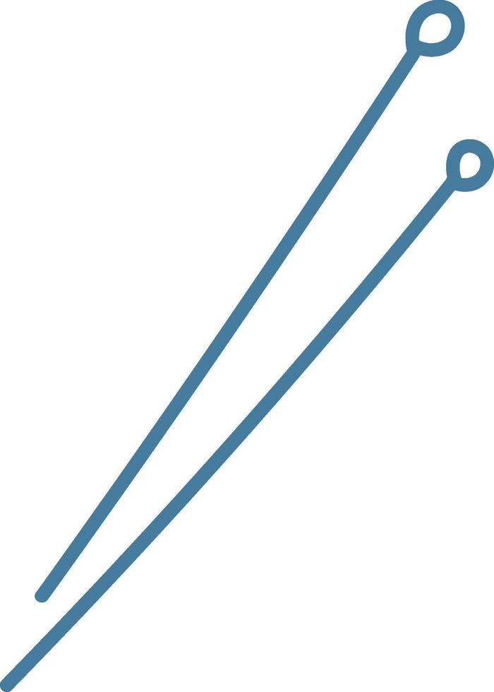 Knitting Needles Line Art vector