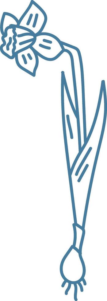 Minimalist Flower and Bulb Sketch vector