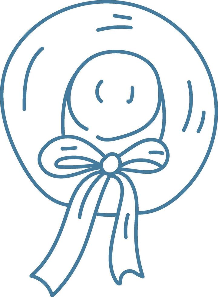 Woman Spring Hat Sketch vector