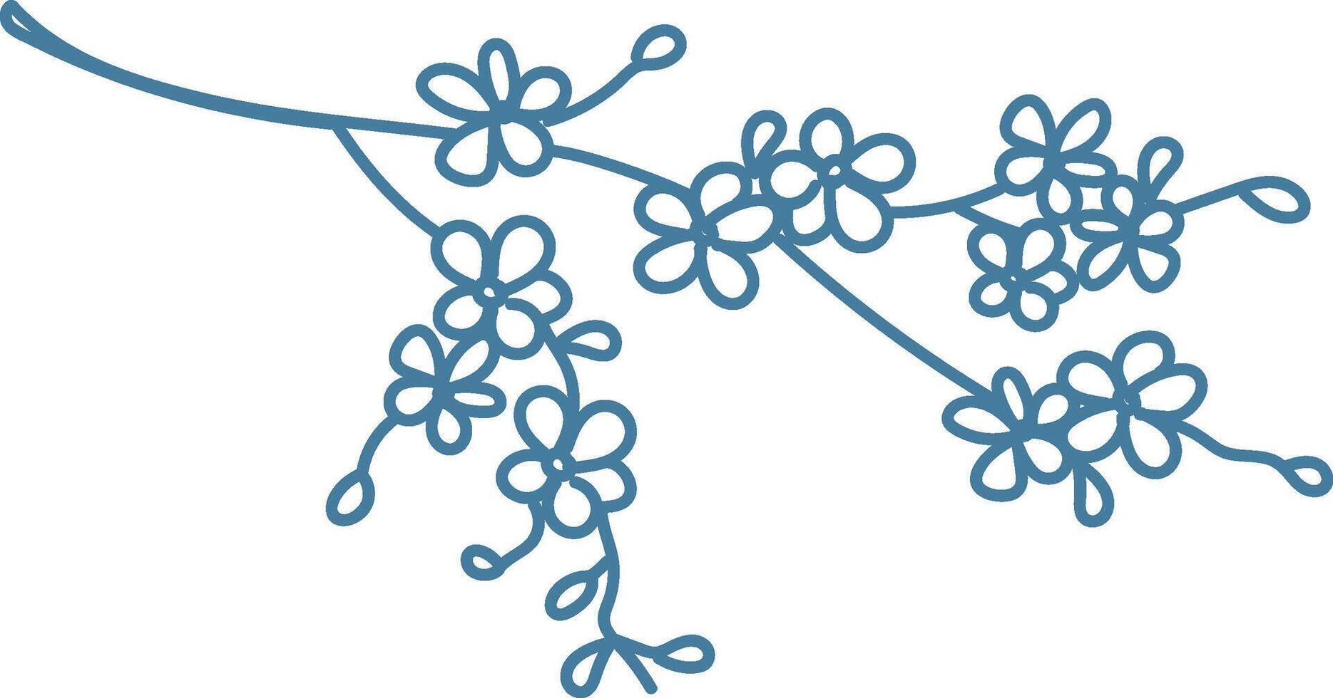 Delicate Floral Branch vector