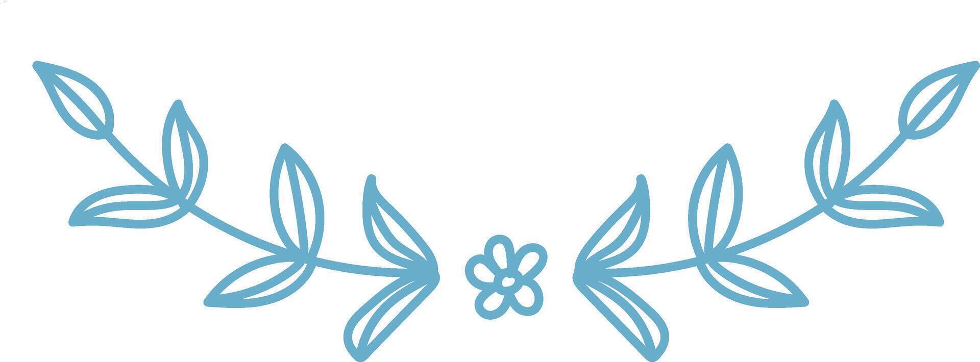 Floral Branch with Leaves vector