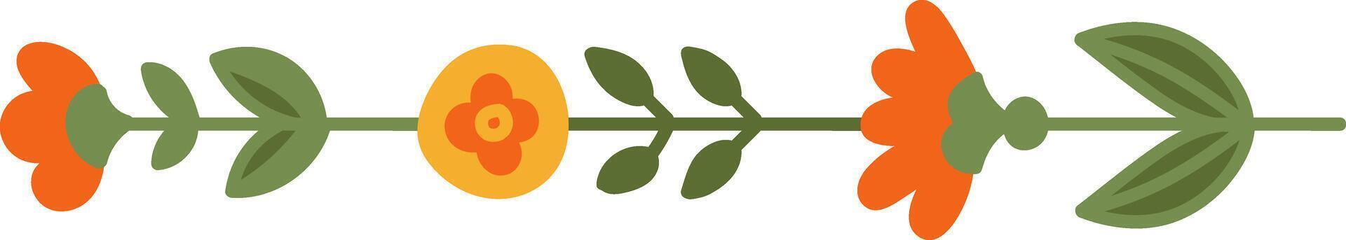 Floral Border with Flowers vector