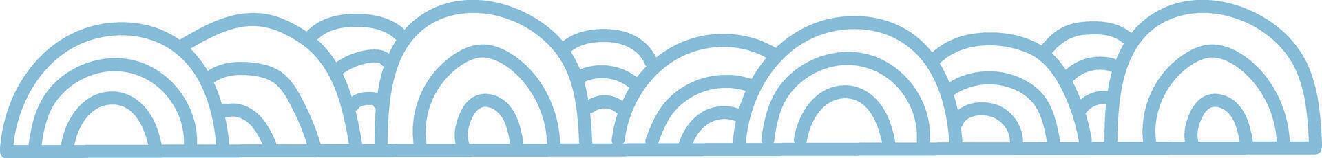 Abstract Wave Pattern Border vector
