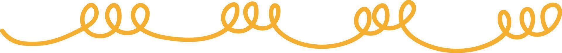 Curly Line Border Decoration vector