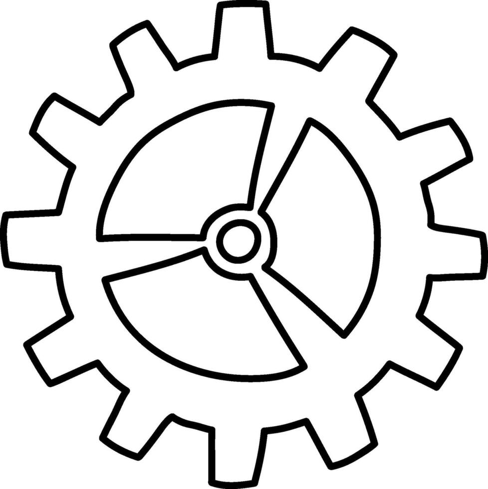 Gear with Pie Chart Segments vector