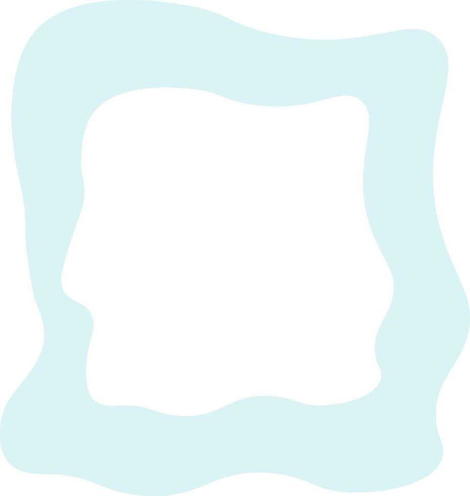 Abstract Wavy Frame Silhouette vector