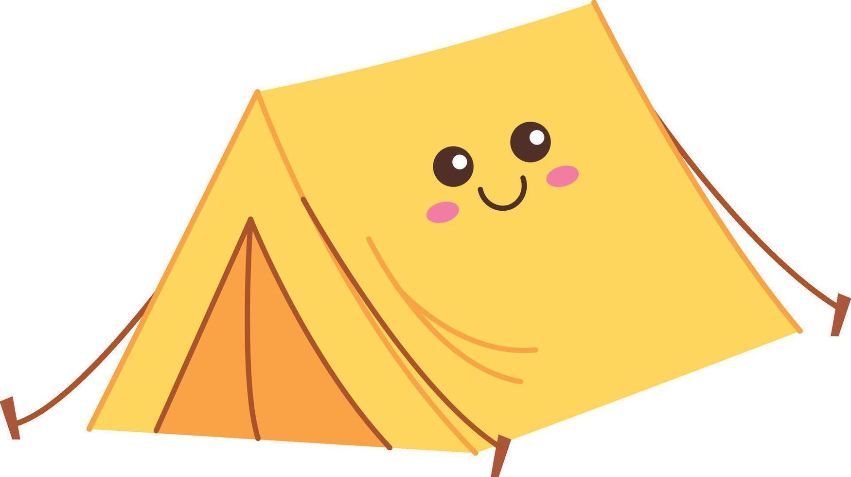Smiling Tent Character vector
