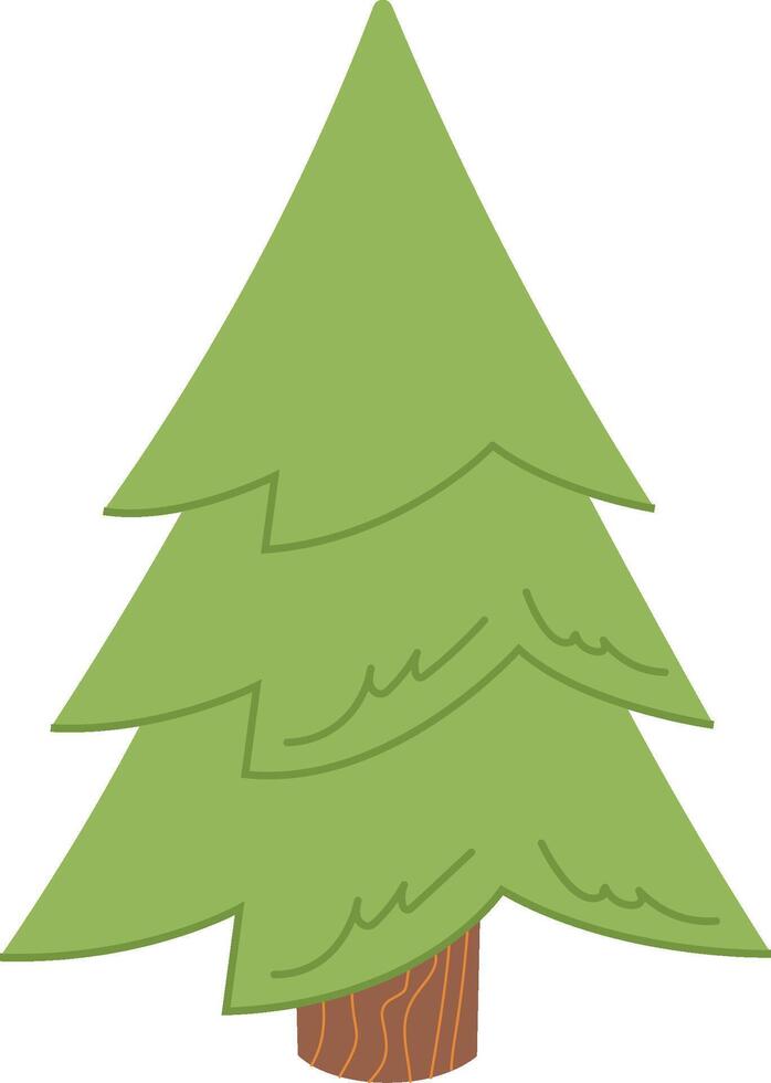 Cartoon Evergreen Tree vector