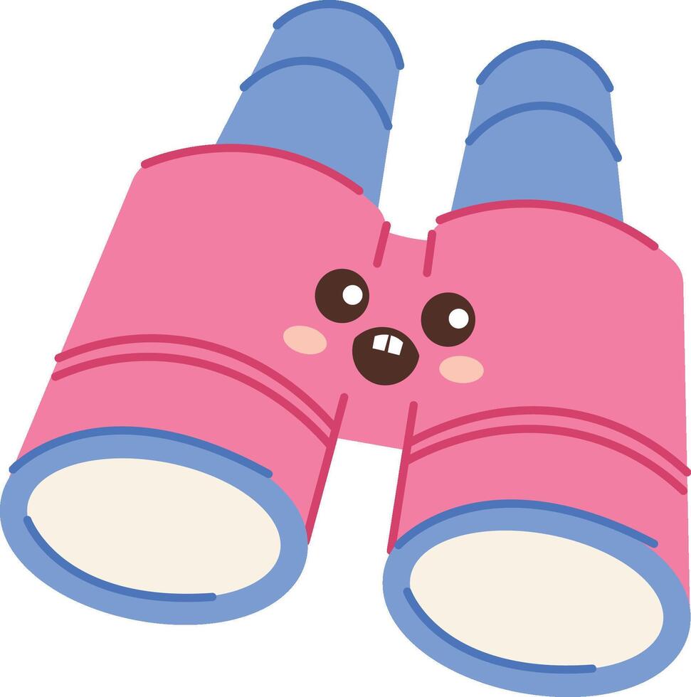 Cute Binoculars Character vector