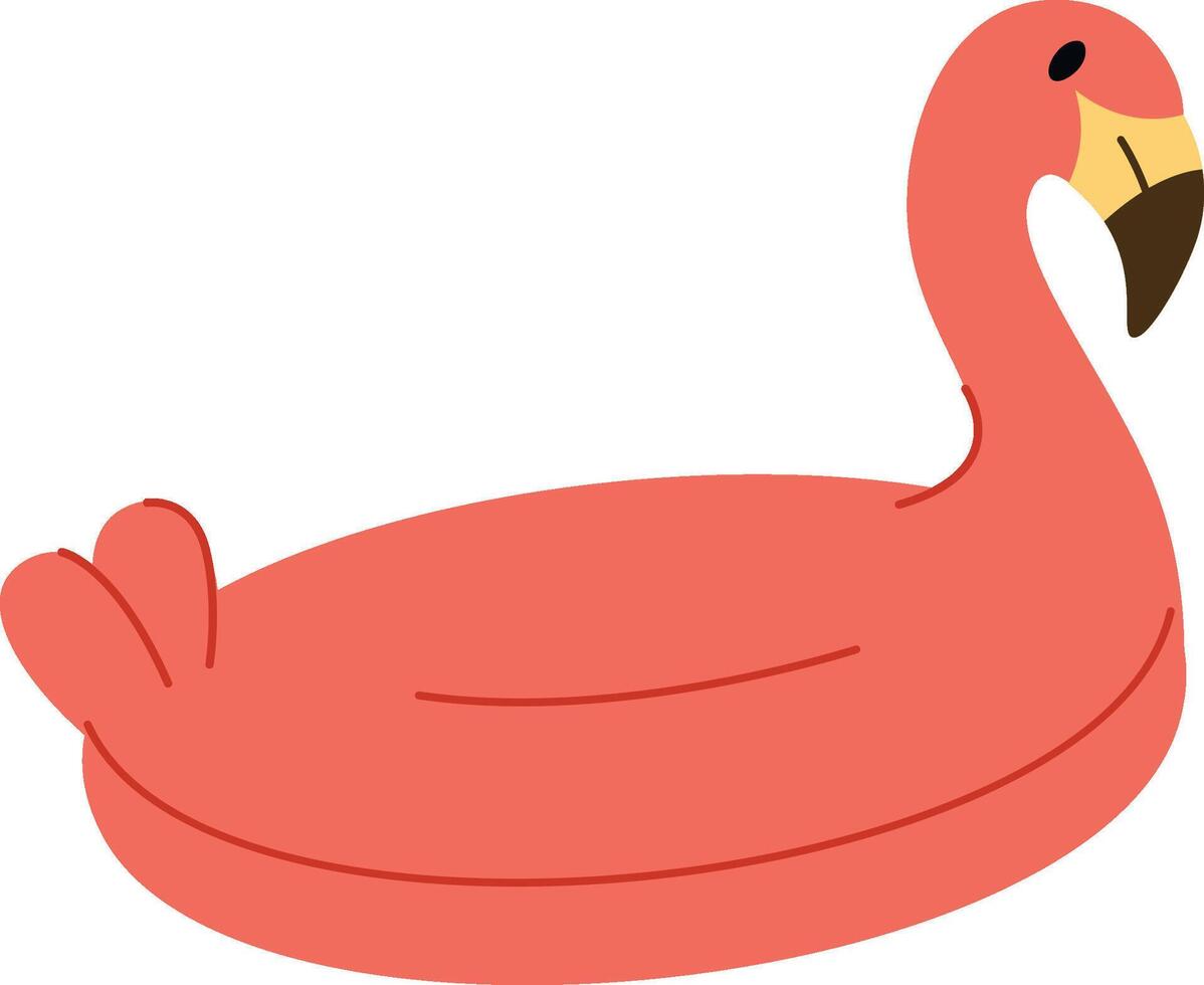 Inflatable Flamingo Pool Float vector