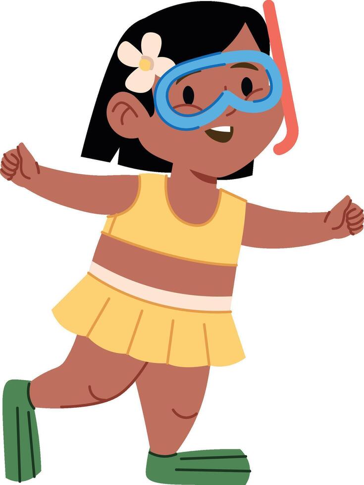 Girl in Swim Gear vector