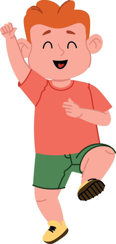 Joyful Child Dancing Happily vector