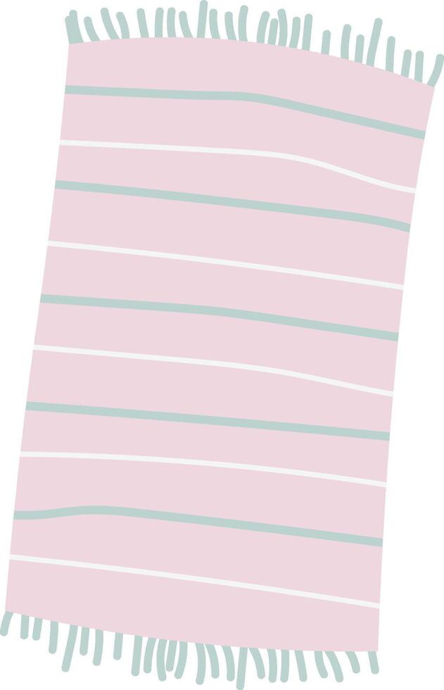 Striped Beach Towel with Fringe vector