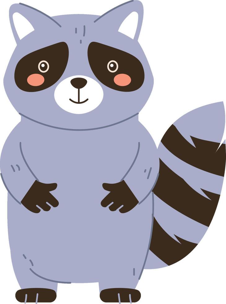 Cartoon Raccoon Character vector