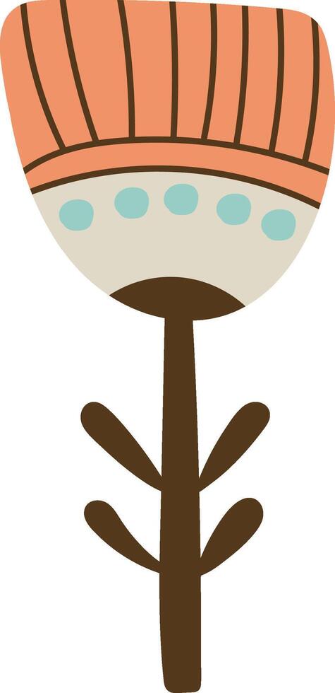 Floral Folk Abstract Flower vector
