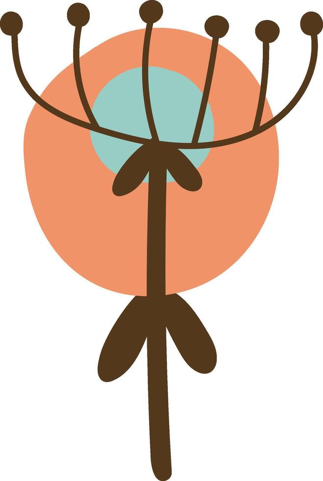 Doodle Folk Abstract Flower Floral vector
