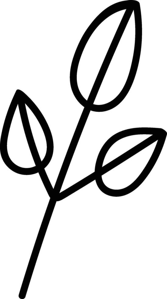 Minimalist Plant Line Drawing vector