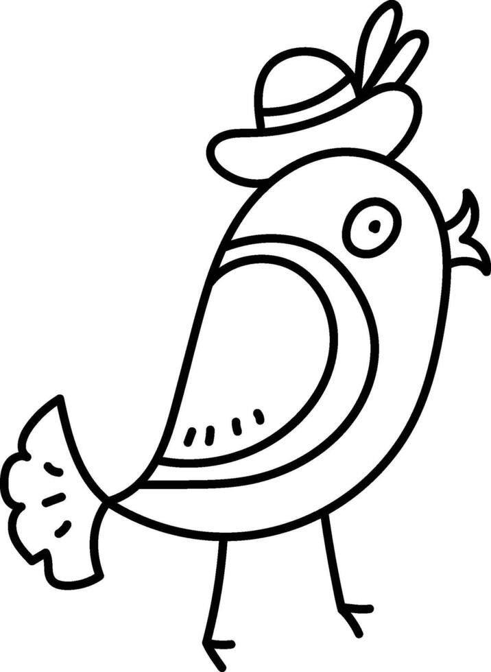 Bird Wearing a Hat vector