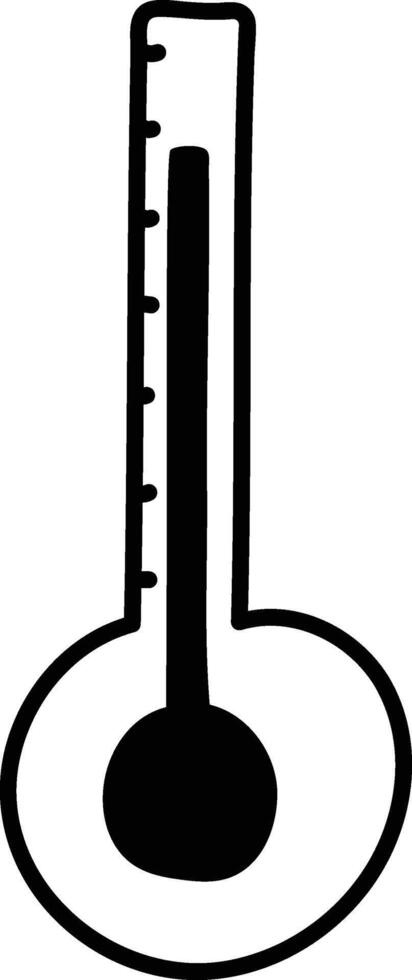 Hand-drawn Thermometer High Temperature vector