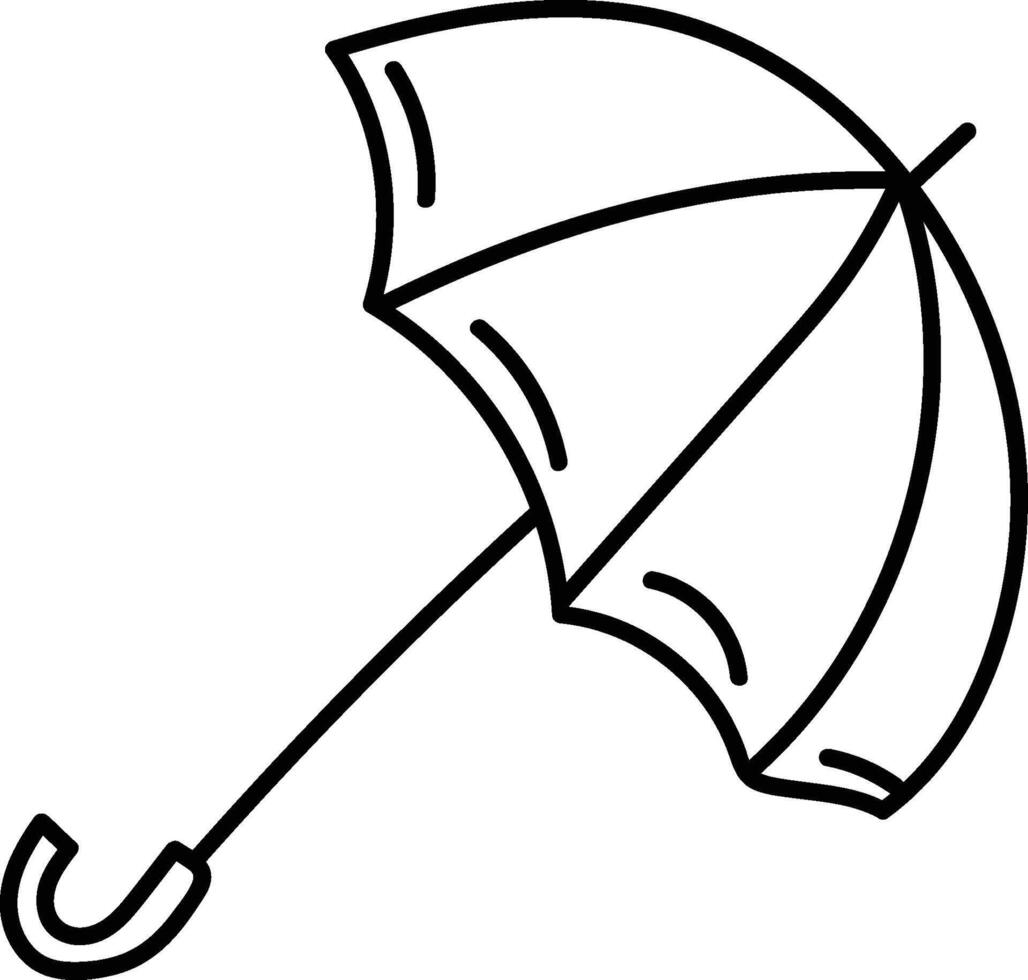 Umbrella Line Drawing vector